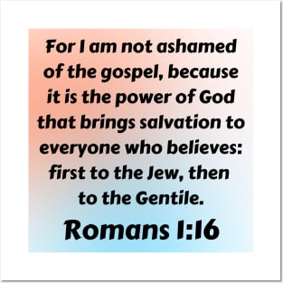 Bible Verse Romans 1:16 Posters and Art